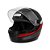 CAPACETE NEW EBF 7 CARBON 58 PRETO COM VERMELHO - Imagem 1