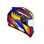 CAPACETE SPARK INDIAN BRILHO 58 AZUL VERMELHO AMARELO - Imagem 1