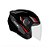CAPACETE SPARK JET STING 58 PRETO COM CHUMBO E VERMELHO - Imagem 1