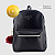 Mochila Feminina Media Reforçada Couro Macio Liso Premium Com Chaveiro Pompom - Imagem 2
