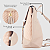 Mochila Feminina de Costas Courino Elegante Estilo Saco - Imagem 3