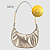Bolsa Feminina Baguete Tiracolo Alça De Ombro Com Corrente - Imagem 6