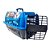 Caixa de Transporte para Pets Nº 1 Azul com Porta Gradeada - Imagem 1