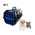 Caixa de Transporte Premium para Pets Nº 1  Preto e Azul - Imagem 2