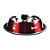 Comedouro Antiderrapante Inox para Cães e Gatos Vermelho 26cm - Imagem 1