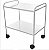 Mesa Auxiliar sem Varanda 40 x 60 x 80 Pintura Epóxi c/ Rodízios - Salutem - Imagem 1