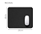 Mouse Pad 20x20cm Ergonômico Gamer em couro sintético Minimalista Resistente Slim - Preto - Imagem 2