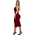 Vestido Midi Tubinho Coladinho Tomara que Caia Bandeau Anarruga - CRISS MARSALA - Imagem 4