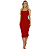 Vestido feminino midi coladinho com alças finas tubinho anarruga - BELLA VERMELHO - Imagem 1