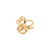 Anel Aro Duplo com Elos Banhado a Ouro 18K - Imagem 3