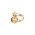 Anel Aro Duplo com Elos Banhado a Ouro 18K - Imagem 1