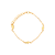 Pulseira Infantil 3 Elefantes Banhada a Ouro 18K - Imagem 1