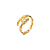 Anel Inspiração Serpente com Zircônia Banhando a Ouro 18K - Imagem 1
