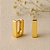 Brinco Argola Retangular M Banhado a Ouro 18K - Imagem 1