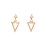 Brinco Triângulo Glamour Cristal Banhado a Ouro 18K - Imagem 2