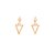 Brinco Triângulo Glamour Cristal Banhado a Ouro 18K - Imagem 3