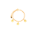 Pulseira Infantil 3 Patinhas Banhada a Ouro 18K - Imagem 1