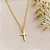 Colar Cruz Minimalista Ouro 18K - Imagem 1