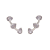 Brinco Ear Cuff com Gotas Zircônia - Imagem 3