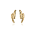 Ear Hook Ondas Douradas 18K - Imagem 2