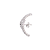 Ear Hook Ondas Douradas 18K - Imagem 3