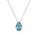 Colar com Pingente Gota Zircônia Azul 60cm - Imagem 2