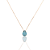 Colar com Pingente Gota Zircônia Azul 60cm - Imagem 4