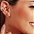 Brinco Ear Hook Liso Banhado a Ouro 18K - Imagem 1