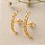 Brinco Ear Hook Elo Banhado A Ouro 18K - Imagem 1