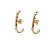Brinco Ear Hook Trançado Banhado A Ouro 18K - Imagem 1
