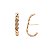 Brinco Ear Hook Trançado Banhado A Ouro 18K - Imagem 2
