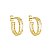 Brinco argola inspiração banhado a Ouro 18K - Imagem 1