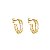 Brinco argola inspiração banhado a Ouro 18K - Imagem 3