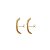 Brinco Ear Hook Elegance Duplo Ouro 18K - Imagem 3