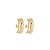 Brinco Ear Hook Elegance Duplo Ouro 18K - Imagem 2