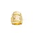 Anel largo ondas  banhado a ouro 18k - Imagem 2