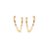 Brinco Minimalista "V" Ouro 18K - Imagem 3