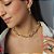 Choker Elos Texturizados Banhado a Ouro 18K - Imagem 1