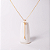Colar Gravatinha com Gota Zircônia Banhado a Ouro 18k 80cm - Imagem 1