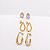 Kit Brincos Banhados a Ouro 18k Gota Zircônia, Gota Vazada e Meia Argola - Imagem 2
