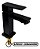 Torneira De Pia Banheiro 1/4 Volta Lavabo Luxo Metal Preta Black Sowshop - Imagem 2