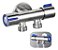 Torneira Registro T Duas Saídas De Água Inox Válvula Duplo Sowshop - Imagem 2