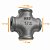 Cruzeta 1/2' Bsp Galvanizada - Tupy Com 4 Lados 1/2" Hidráulica Gás Sowshop - Imagem 3