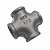 Cruzeta 1/2' Bsp Galvanizada - Tupy Com 4 Lados 1/2" Hidráulica Gás Sowshop - Imagem 2