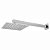 Ducha Chuveirão Cromada Quadrada Inox 20x20 Moderno Inox Acabamento Brilhante Cor Prateado - Imagem 1