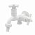 TORNEIRA TANQUE DUPLA MÁQUINA DE LAVAR C31 1/4 VOLTA BRANCO SOWSHOP - Imagem 1