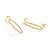 Brinco Ear cuff oval com piercing de pressão cravejado - Imagem 1