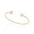 Bracelete c/pedra e letra - Imagem 1