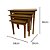 Conjunto de mesa ninho de madeira retangular - Imagem 3