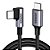 Cabo Usb-C para Usb-C 2.0 60W 480 Mbps Ângulo de 90 Graus Ugreen 1 Metro - Imagem 1